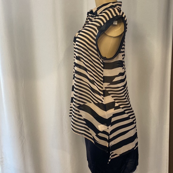 Material Girl Sheer Button Up Shirt - Picture 2 of 8